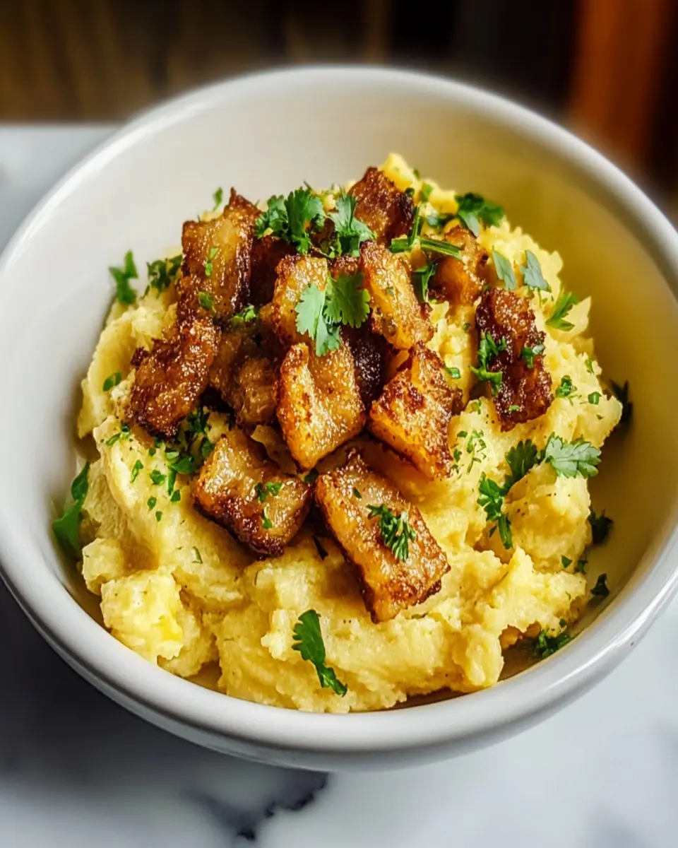 Dominican Mashed Plantains with Pork Cracklings: Simply Irresistible