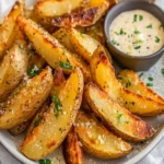 Crispy Garlic Parmesan Potato Wedges First Image First Image