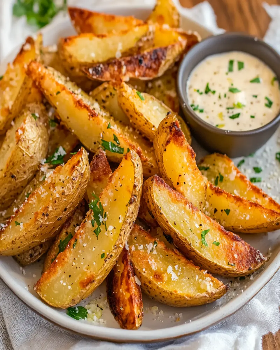 Crispy Garlic Parmesan Potato Wedges: Irresistibly Easy to Make