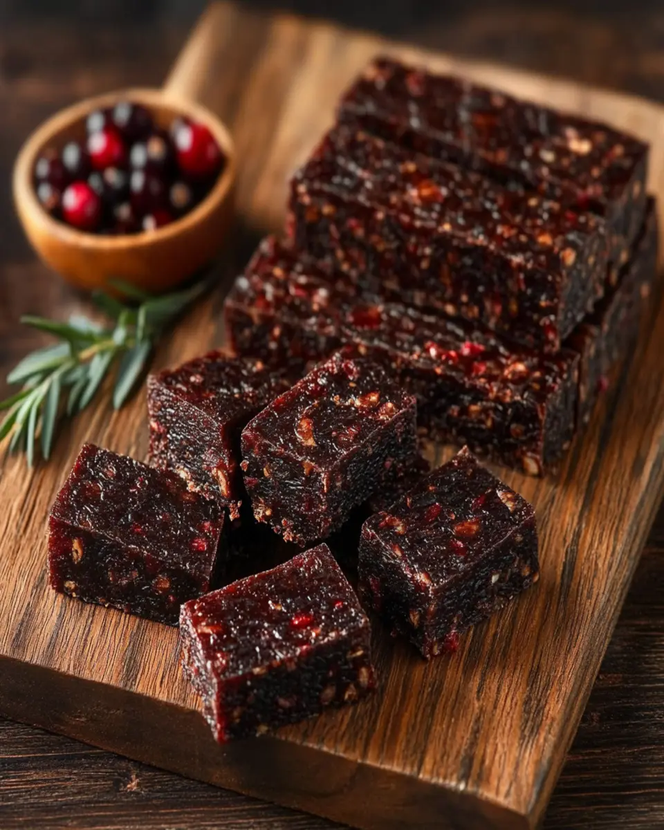 Cranberry-Studded Pemmican Blocks: Easy Energy Snack Bliss