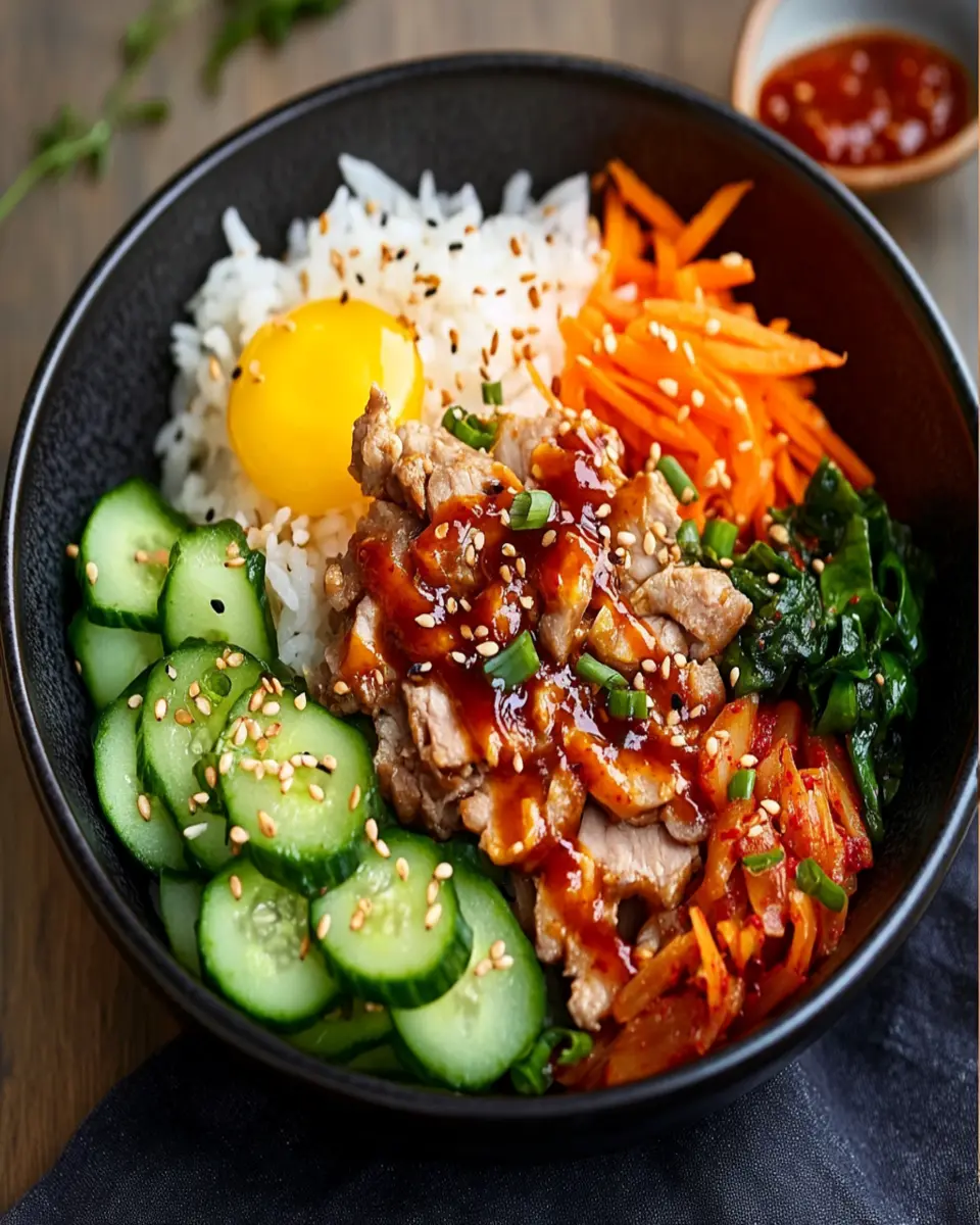 Korean Mixed Rice Bowl with Chili Paste First Image First Image