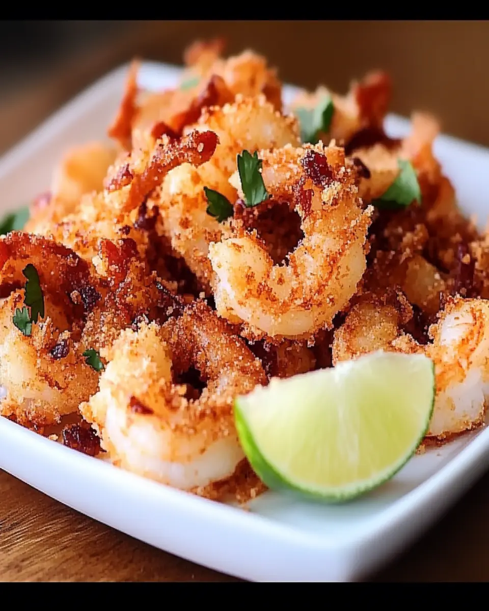 Coconut Fried Shrimp with Indulgent Bacon Dust Delight
