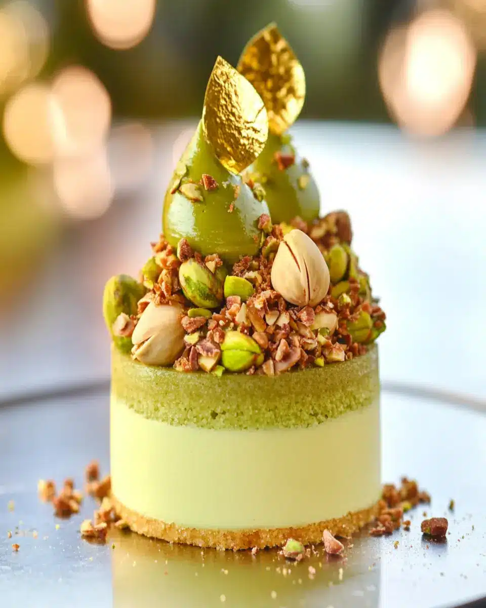 Pistachio Praline Entremet: Indulge in Creamy Bliss