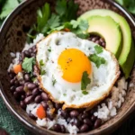 Costa Rican Rice and Beans with Fried Egg First Image First Image