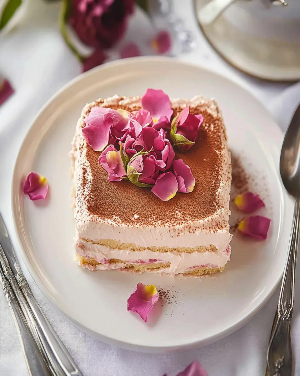 Elegant Rose Tiramisu: Indulge in This Romantic Twist