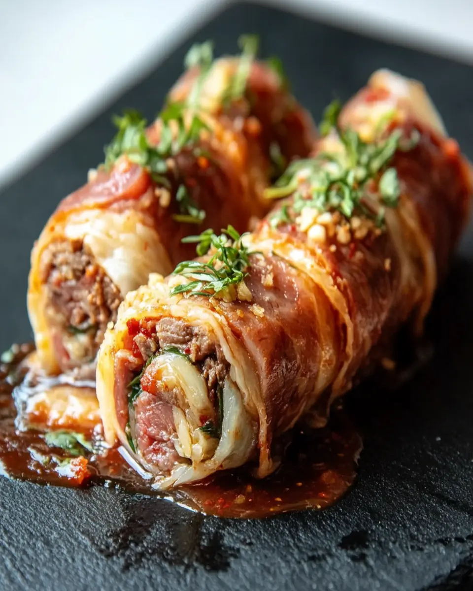 Kimchi-Stuffed Wagyu Rolls: The Best Flavor Explosion!