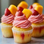 Mango Strawberry Sunset Cupcakes First Image First Image