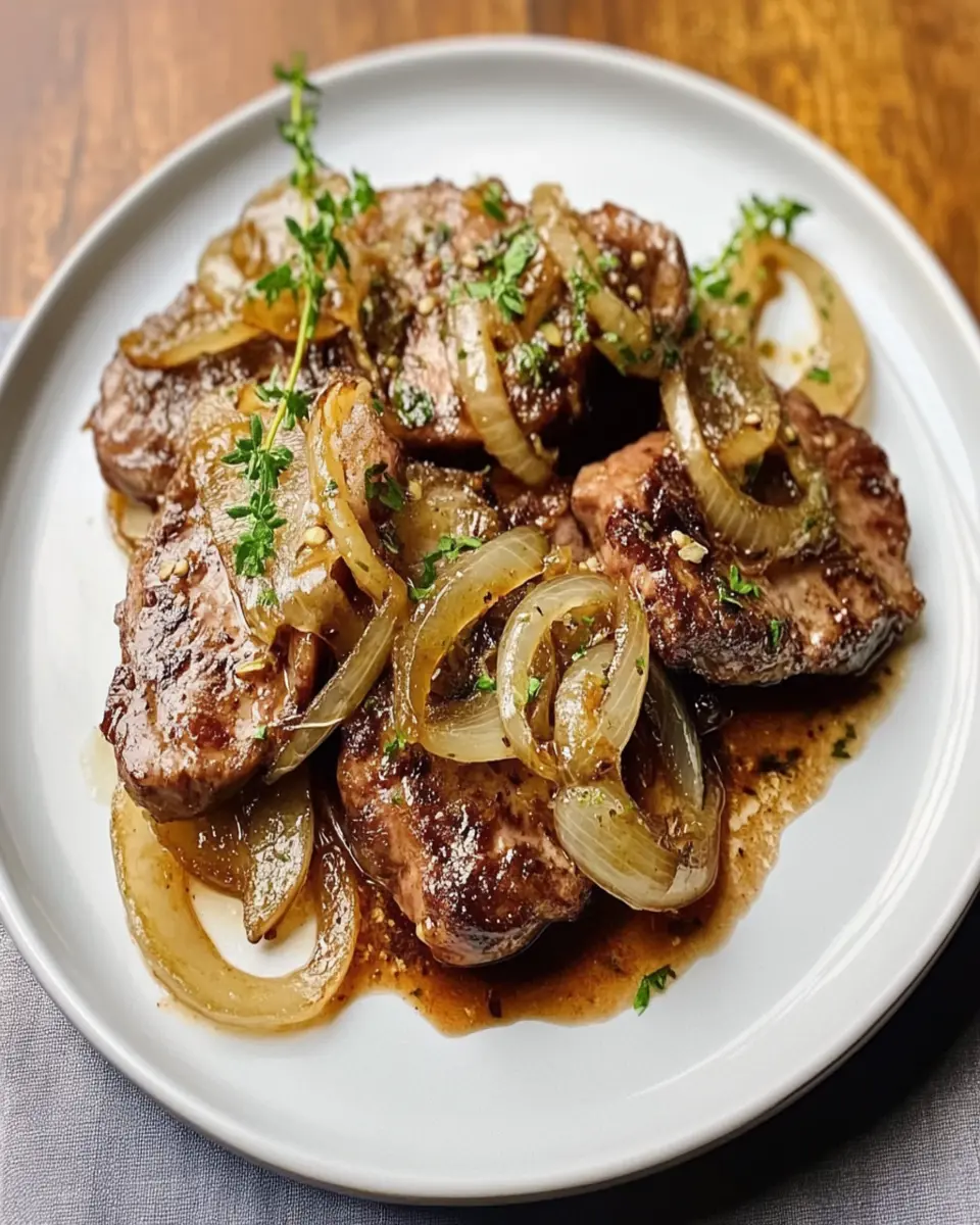 Bourbon-Soaked Liver & Onions: Indulgent Flavor Adventure