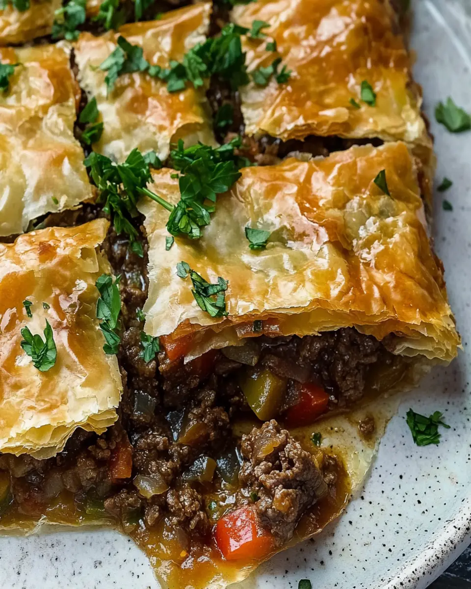 Egyptian Beef Goulash: Indulgent Phyllo Beef Pie Delight