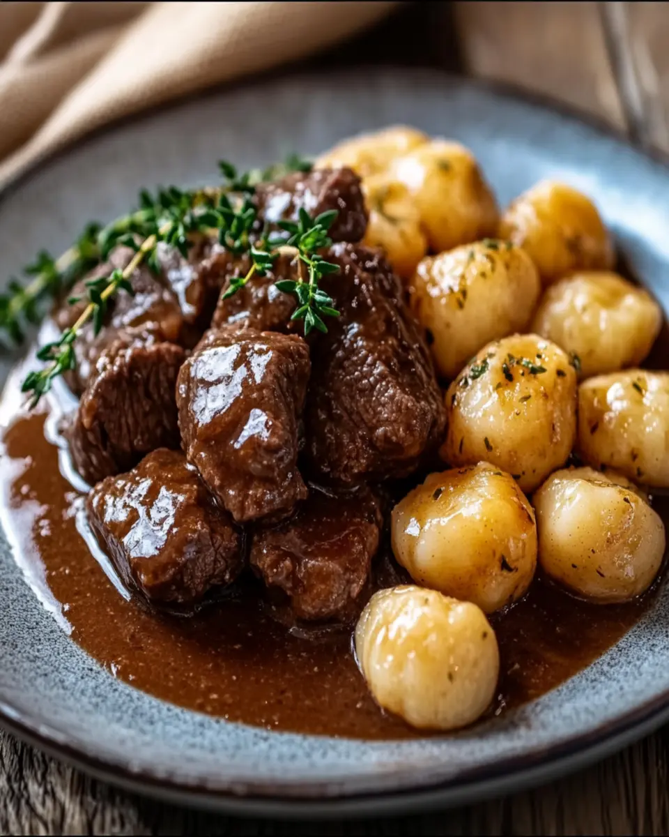 Croatian Beef in Sweet Sauce: Indulgent Gnocchi Delight