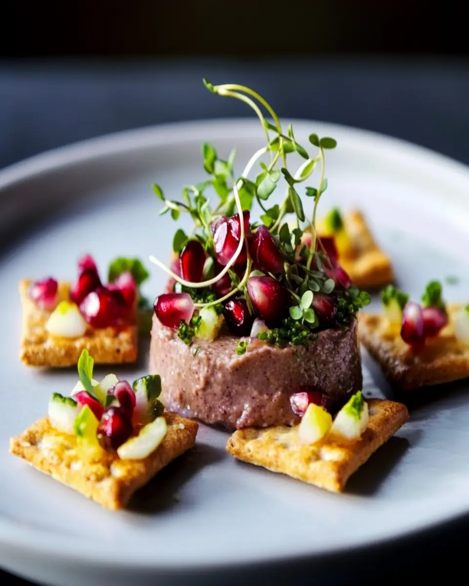 Pomegranate Liver Pâté Crisp: A Bold, Irresistible Delight