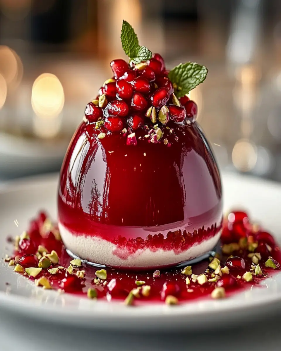 Pomegranate Mousse Dome: Indulgent Delight for Any Occasion