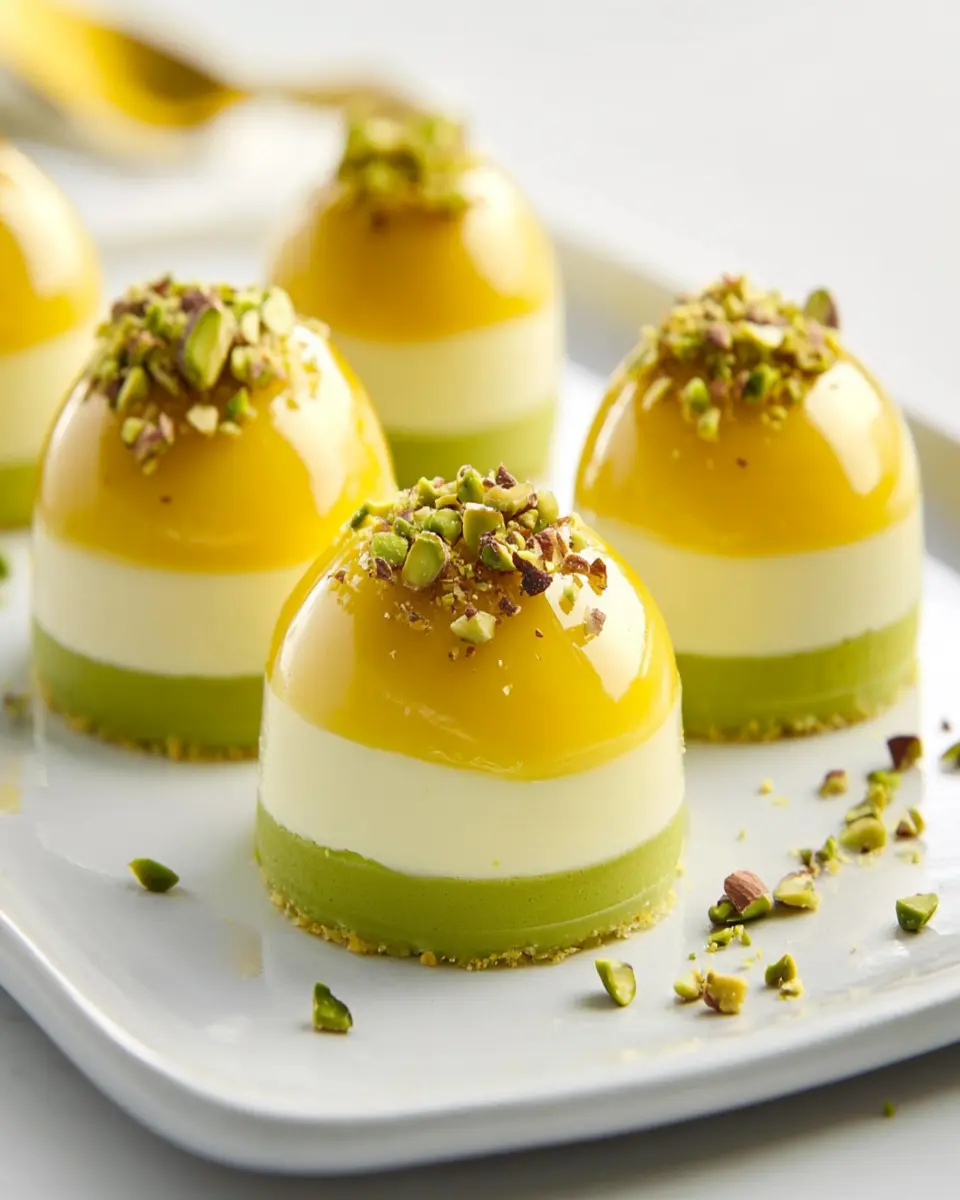 Pistachio & Meyer Lemon Mousse Cakes: Irresistibly Creamy Delight