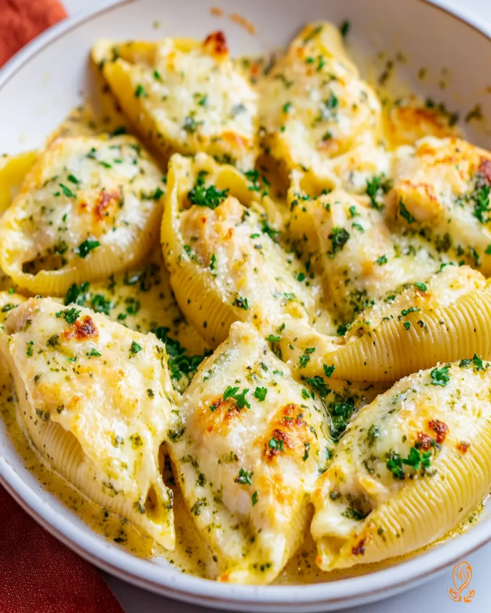 Garlic Butter Chicken Alfredo Stuffed Shells First Image First Image