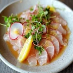 Hamachi Crudo with Yuzu Ponzu Sauce First Image First Image