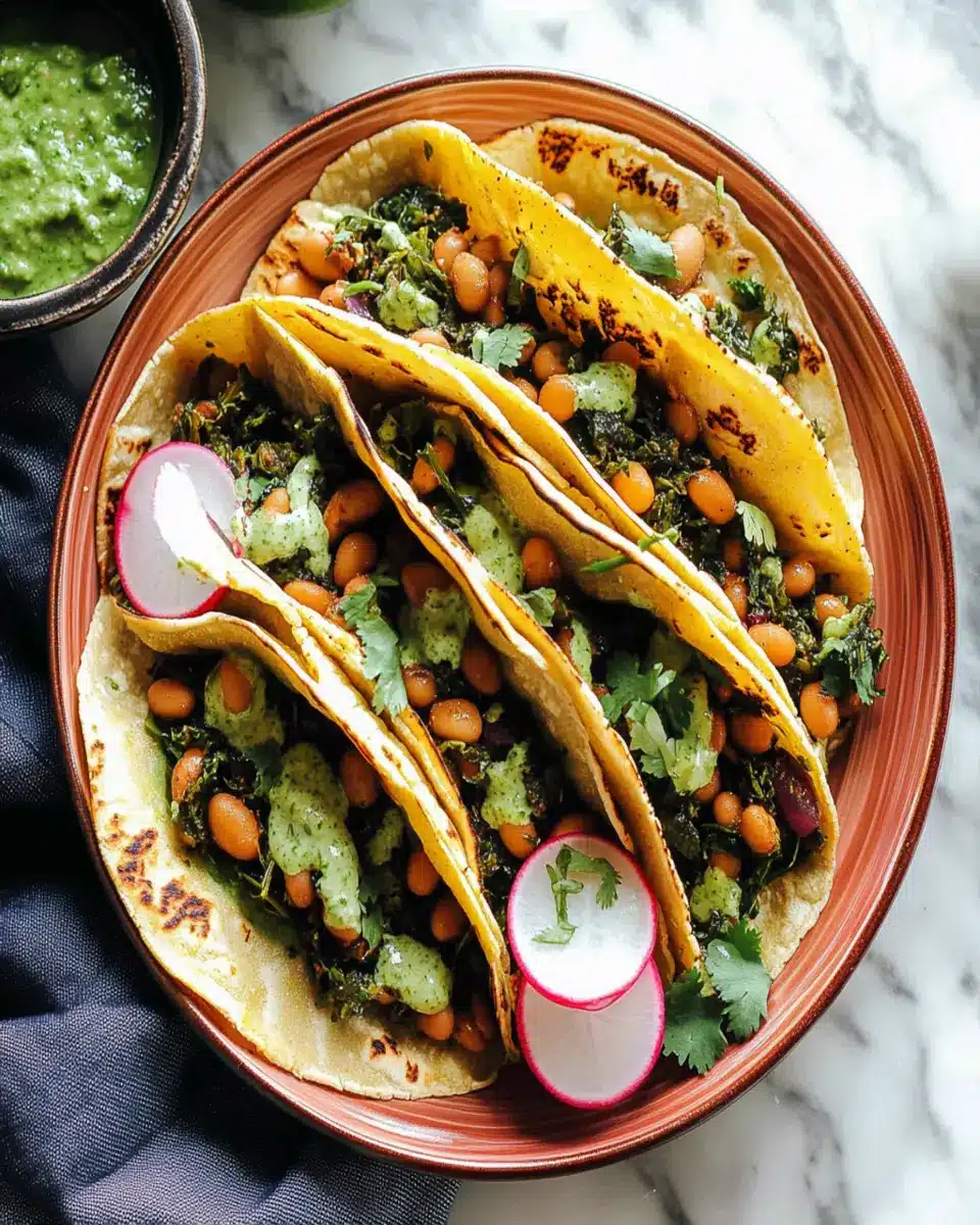 Smoky Beans and Greens Tacos: Irresistibly Bold Aji Verde Flavors