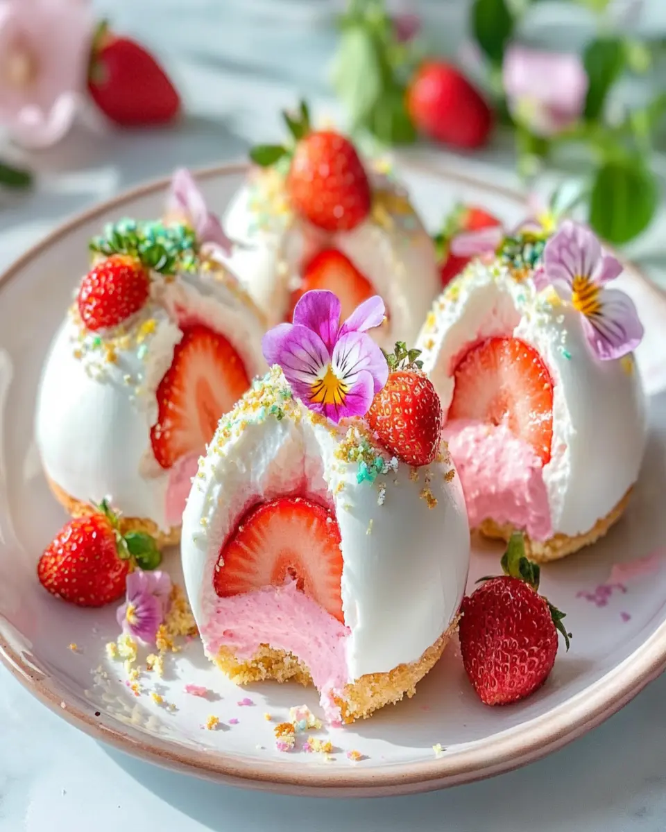 Strawberry Shortcake Easter Egg Bombs: Indulgent Sweet Surprise