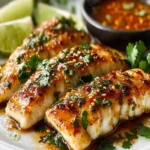 Garlic Butter Cod Strips with Sweet Chili Lime Sauce First Image First Image