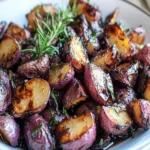 Roasted Balsamic Glazed Purple Potatoes First Image First Image