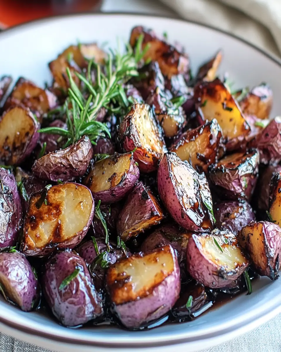 Roasted Balsamic Glazed Purple Potatoes: Irresistibly Sweet Treat