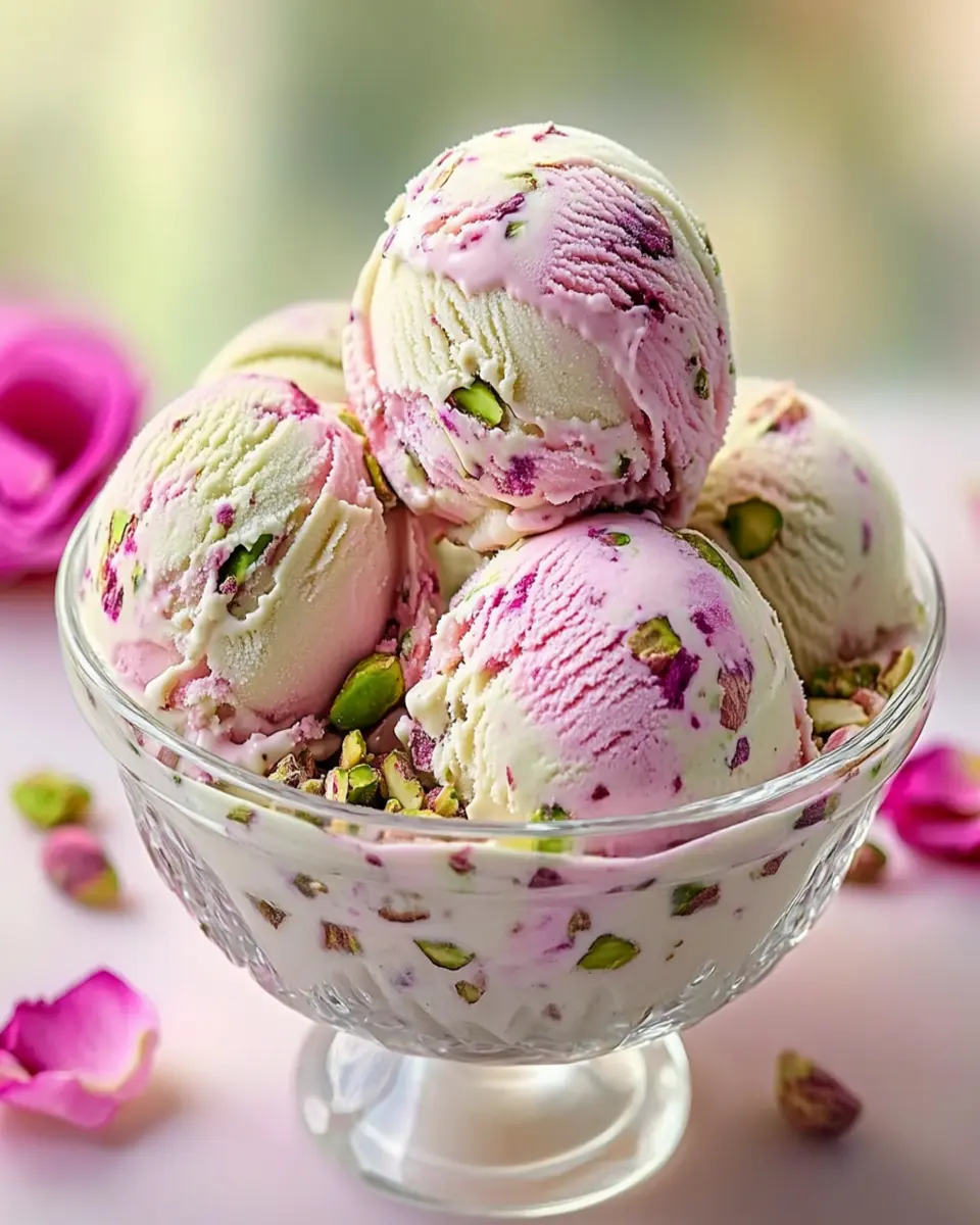 Rose Pistachio Ice Cream: A Creamy Indulgence at Home