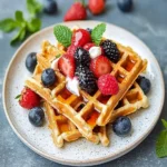 Overnight Almond Oatmeal Waffles First Image First Image