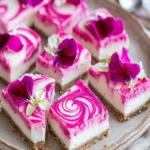 Vegan dragon fruit cheesecake bars First Image First Image