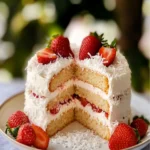 Tropical Strawberry Coconut Sponge Cakes First Image First Image