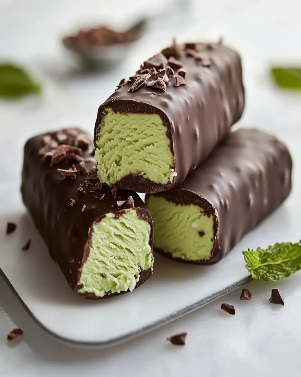 Creamy Avocado Mint Chocolate Ice Cream Bars: Indulge Now!