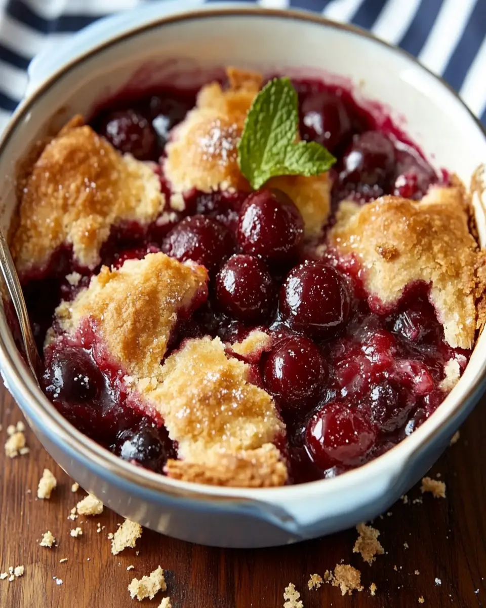 Fresh Cherry Cobbler: Irresistibly Sweet & So Easy to Make