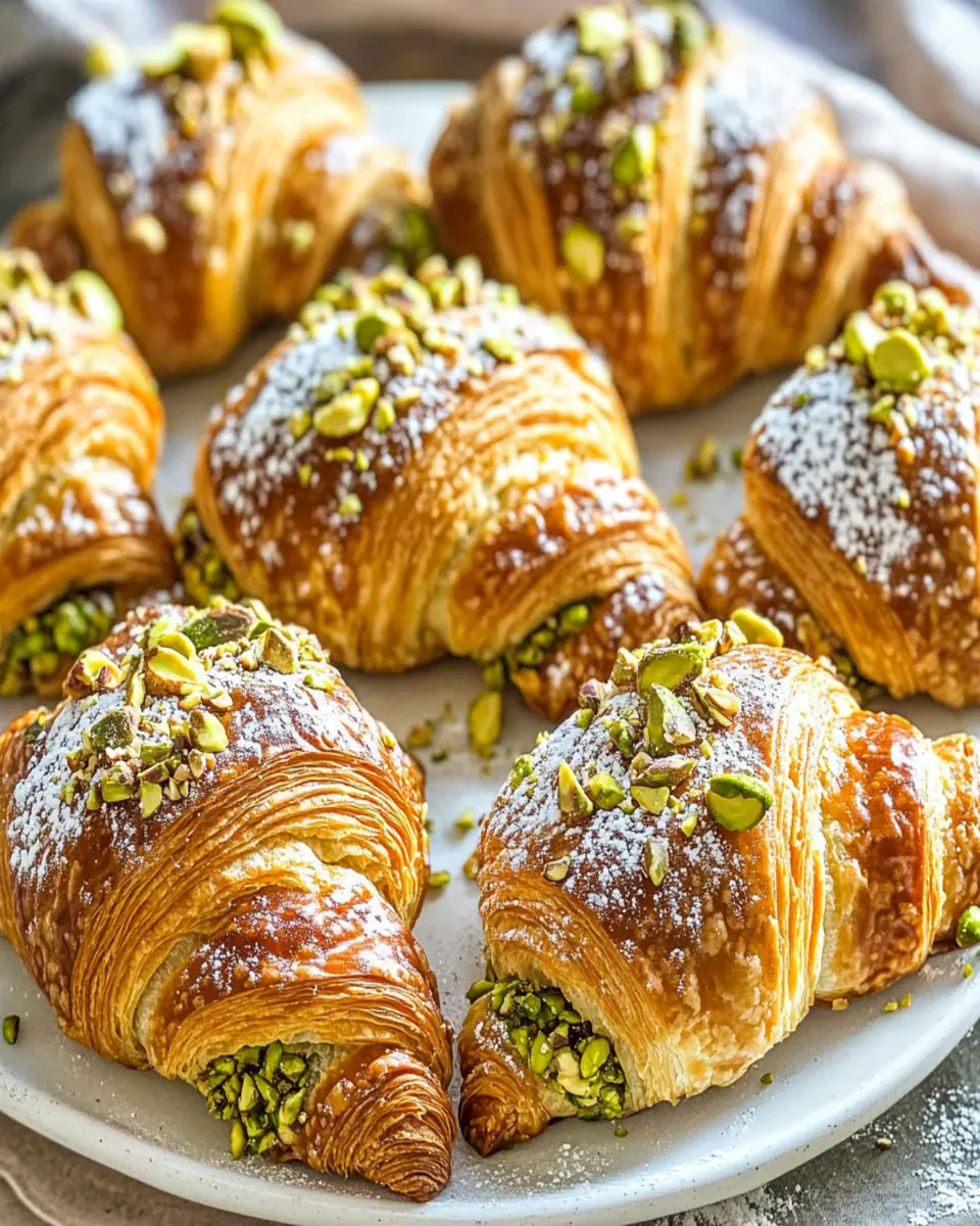 Pistachio Filled Croissants: Irresistibly Flaky & Nutty Delights