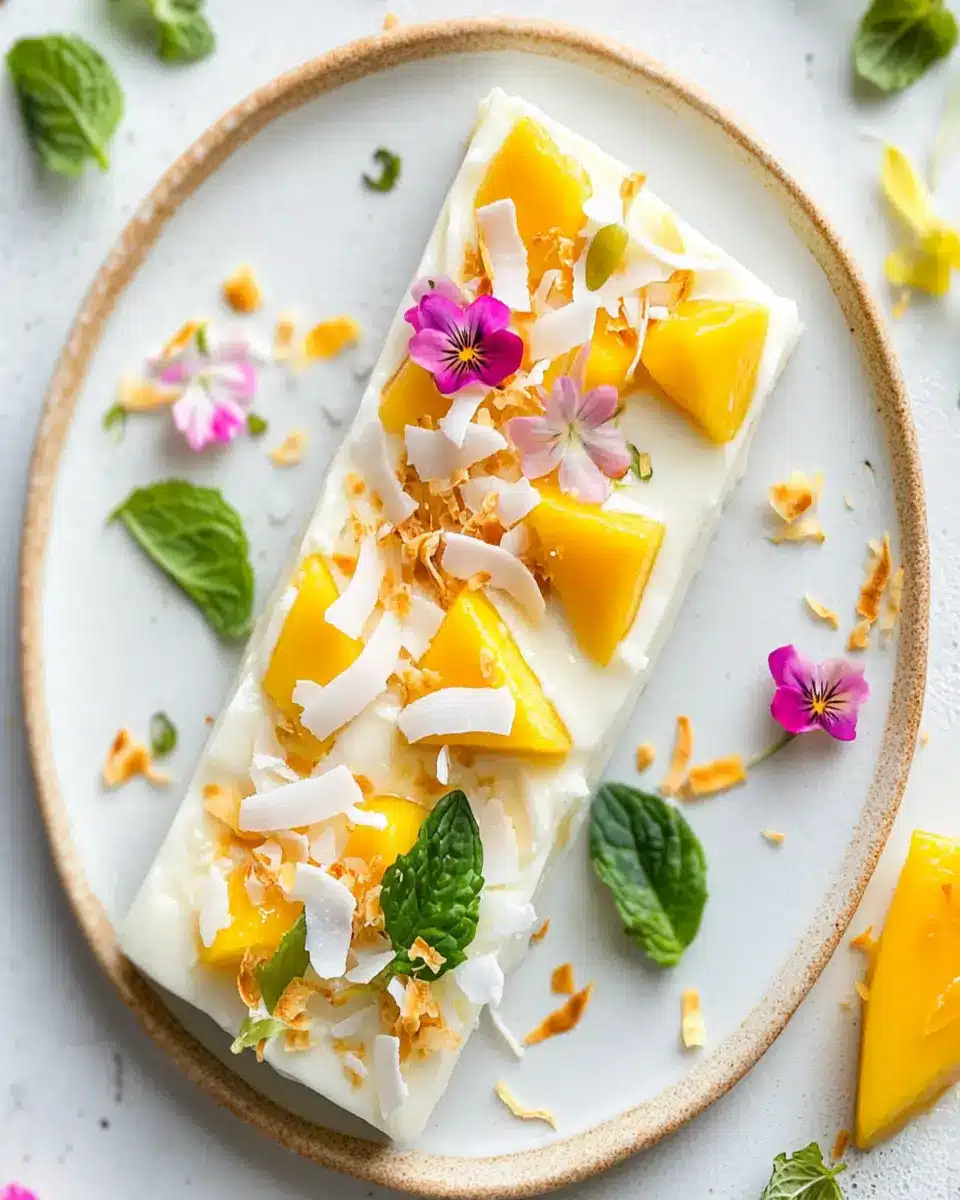 Coconut Mango Frozen Yogurt Bark: Irresistibly Refreshing Delight