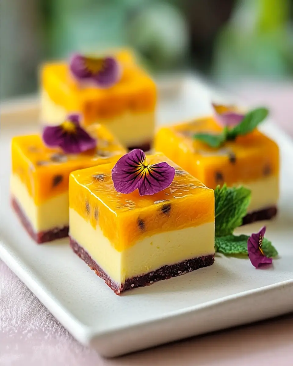 Creamy Mango Passionfruit Bars: Indulge in Tropical Bliss
