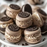 oreo macarones with vanilla cream filling First Image First Image