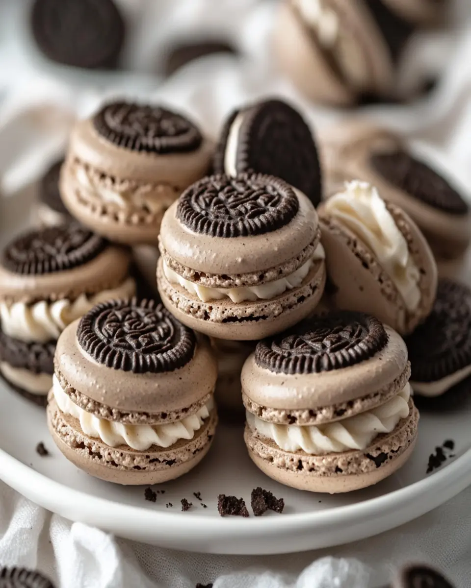 Oreo Macarones with Vanilla Cream Filling: Irresistibly Sweet!