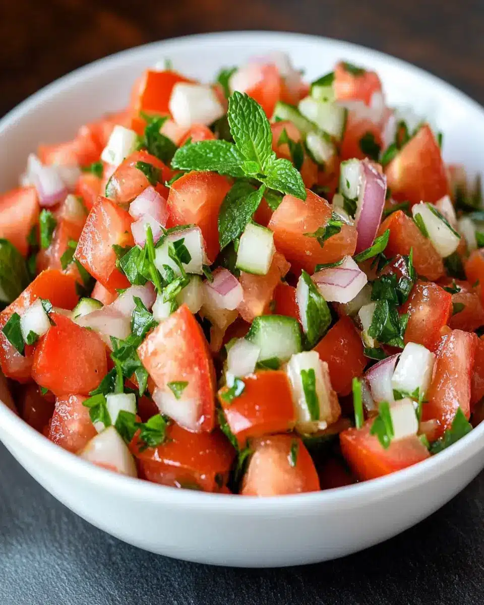 Lebanese Tomato Salad: Refreshingly Bold & Flavor-Packed Delight