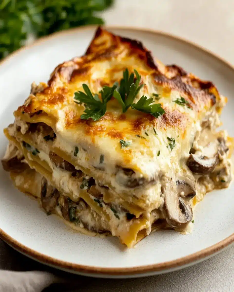 Creamy Mushroom Lasagna Meatless: A Cozy, Indulgent Delight