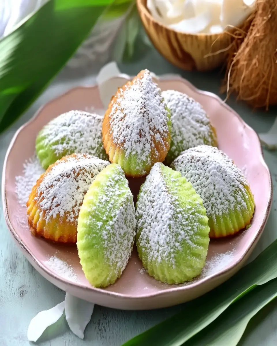 Delicious Pandan Coconut Madeleines: A Heavenly Treat!
