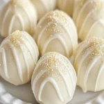 Condensed milk snowball truffles coated in white chocolate First Image