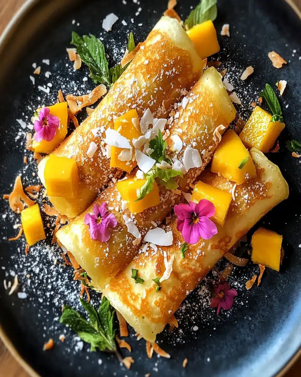 Pineapple Mango and Coconut Crepes: A Tropical Delight Awaits