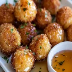 Crispy Goat Cheese Poppers with Honey First Image First Image