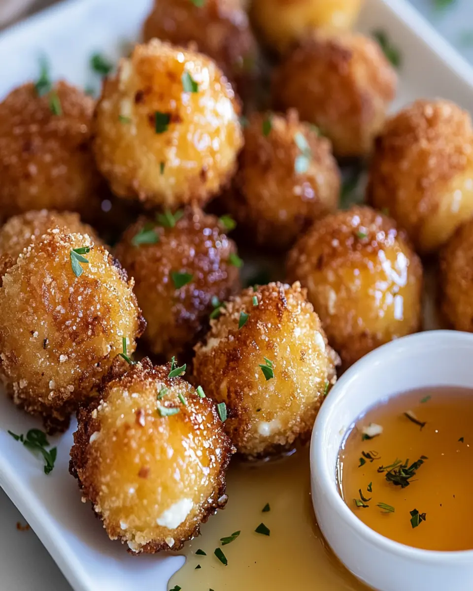 Crispy Goat Cheese Poppers: Irresistibly Sweet with Honey!