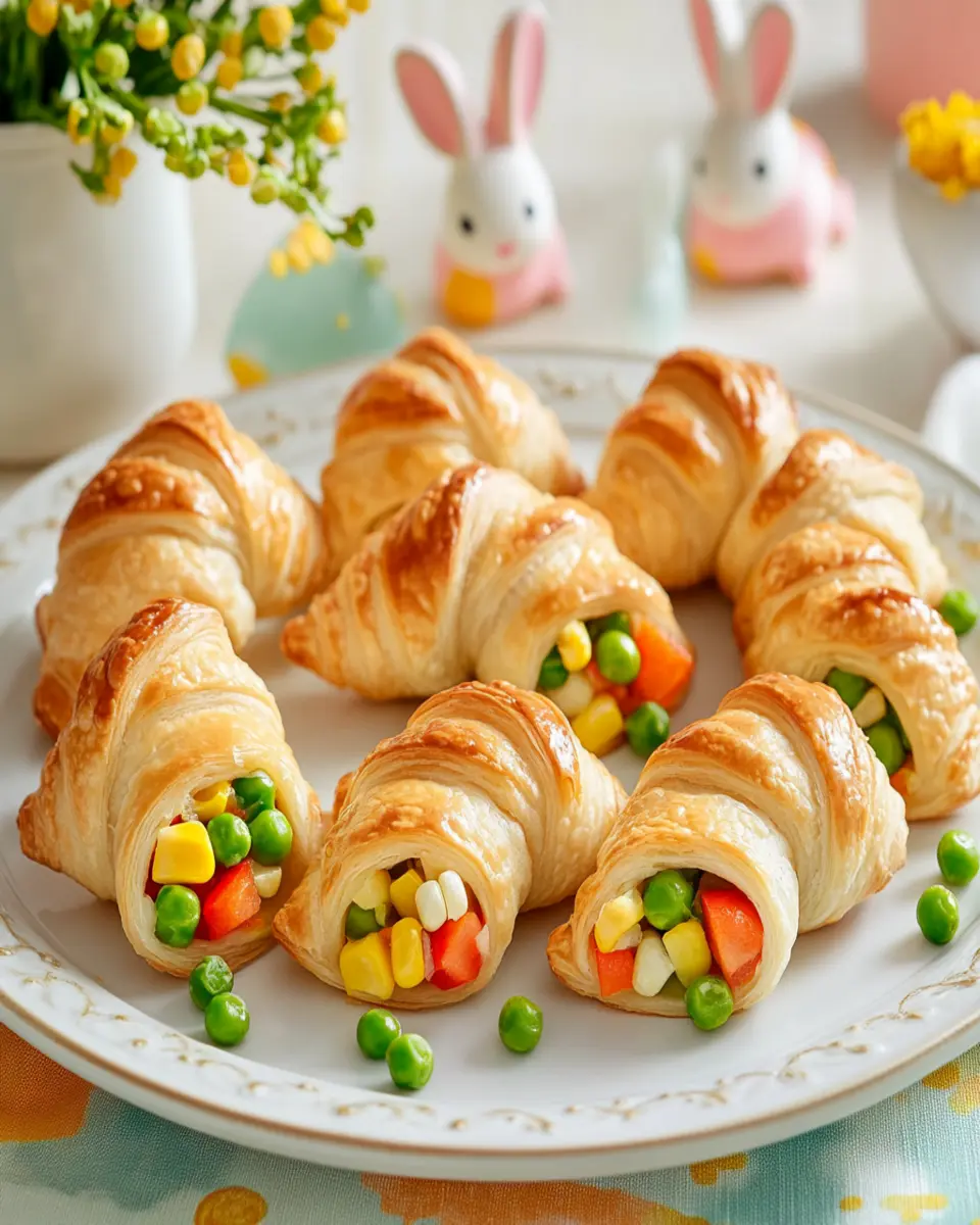 Bunny Footprint Crescent Roll Veggie Pockets Made Easy and Fun