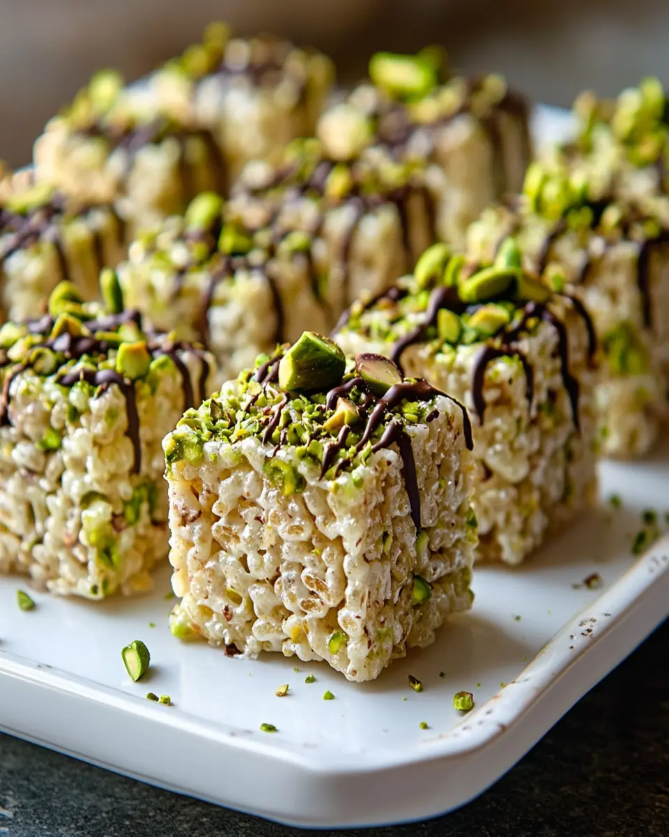 Pistachio Rice Krispie Treats: Irresistibly Crunchy Bliss