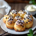 chocolate chip vanilla custard brioches First Image First Image