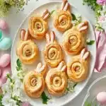 Bunny-Shaped Puff Pastry Pinwheels First Image First Image