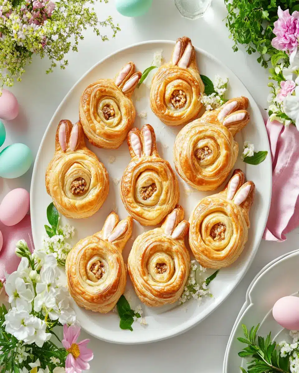 Bunny-Shaped Puff Pastry Pinwheels: Irresistibly Cute and Flaky!