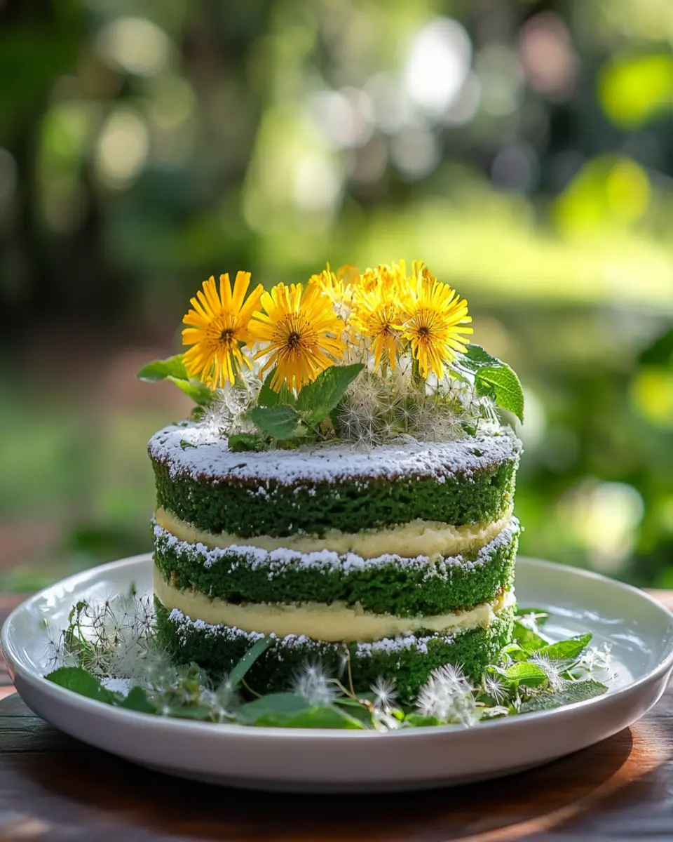 Dandelion and Nettle Cake: Indulgent Greens in Every Bite