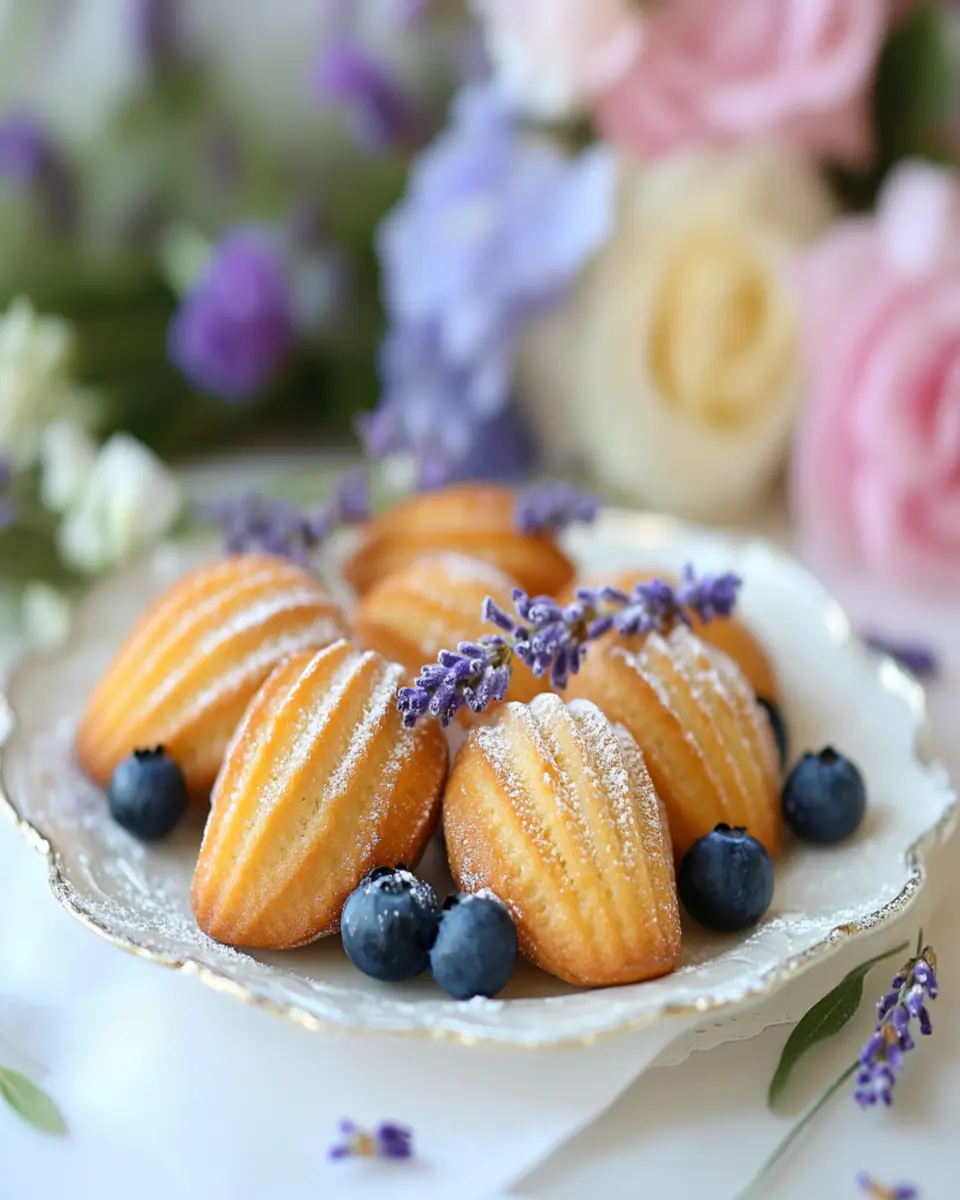 Blueberry Lavender Vegan Madeleines: Easy & Irresistibly Light