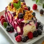 Cornflake Topped Berry Swirl Ice Cream Loaf First Image First Image
